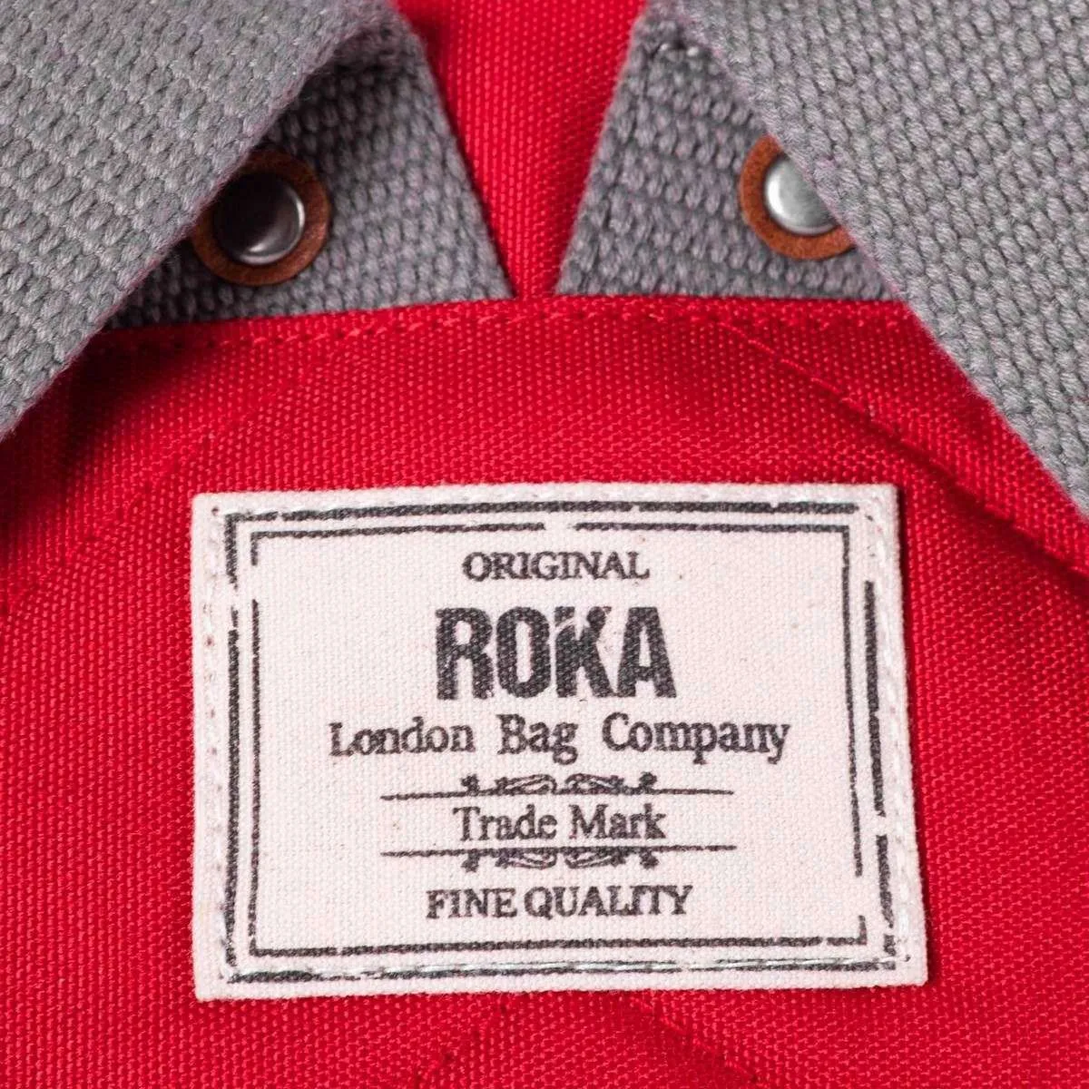 Roka Bantry B Small Sustainable Canvas Backpack - Mars Red
