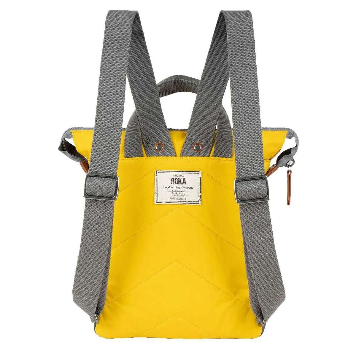 Roka Bantry B Small Sustainable Nylon Backpack - Mustard Yellow