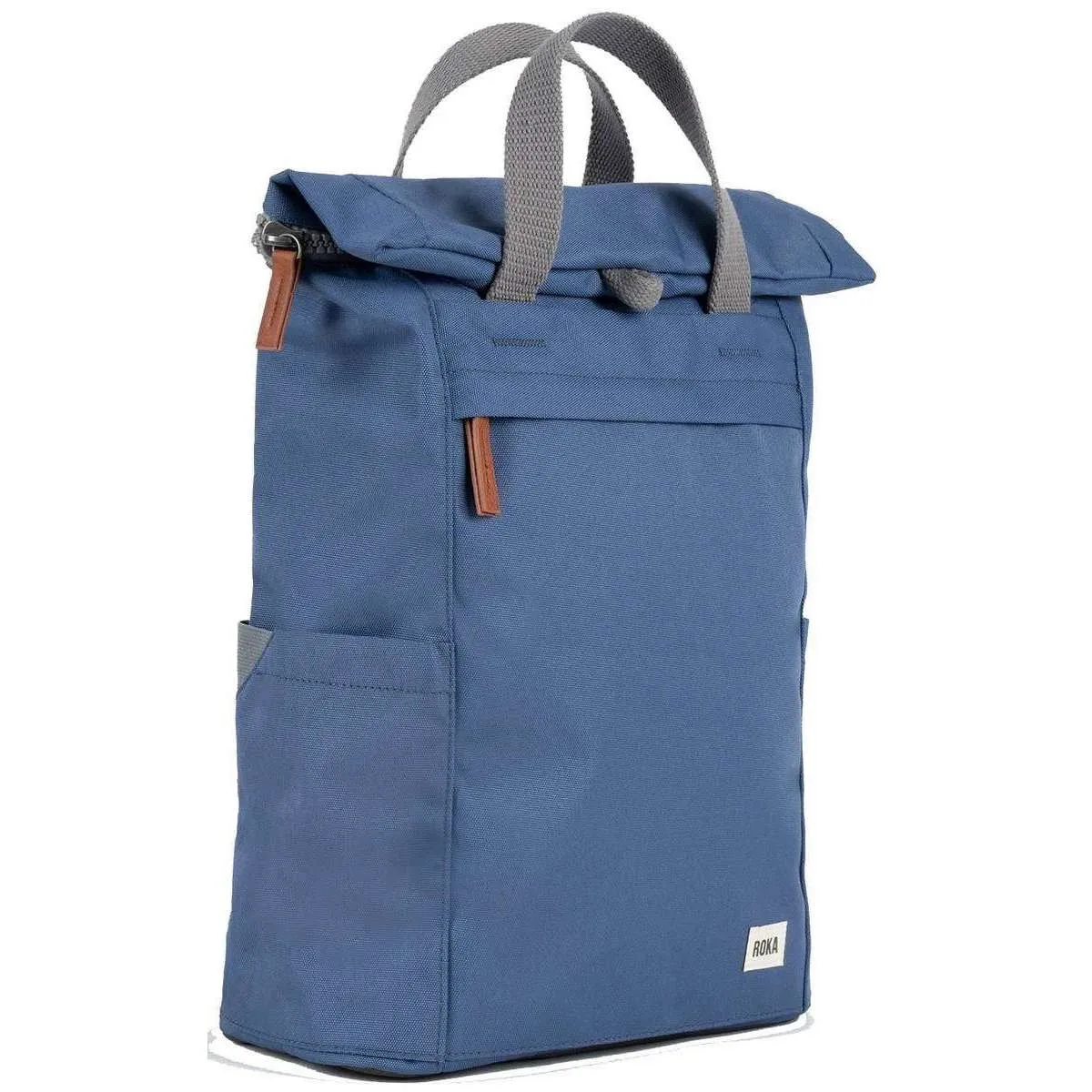 Roka Finchley A Medium Sustainable Canvas Backpack - Burnt Blue