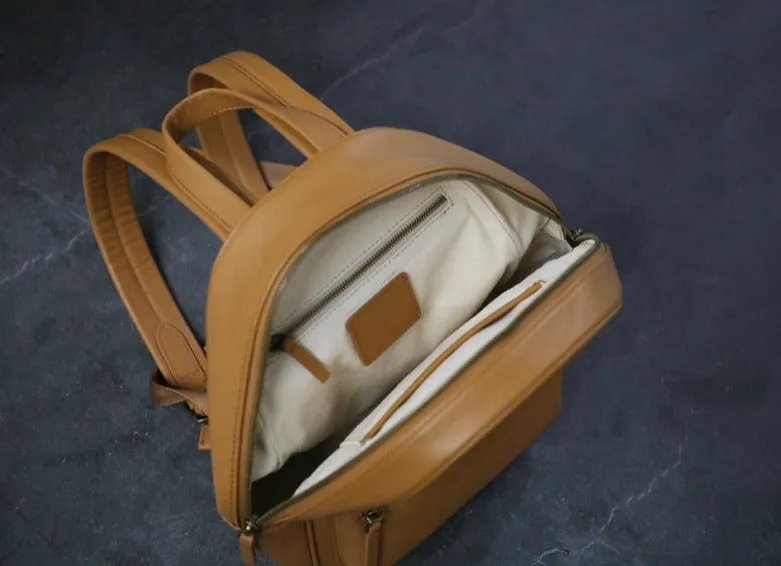 Stylish Womens Small Black Leather Backpack Leather Rucksack