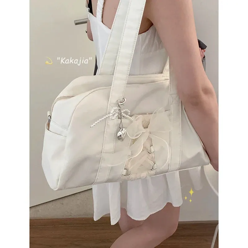 TAVIMART  -   Large Capacity Underarm Bag for Women 2024 New Fashion Handbag Nylon Commuter Tote Bags