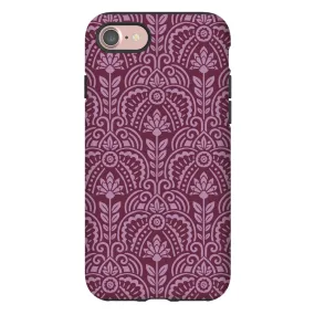 Tough Phone Case - Maroon Deco Pattern