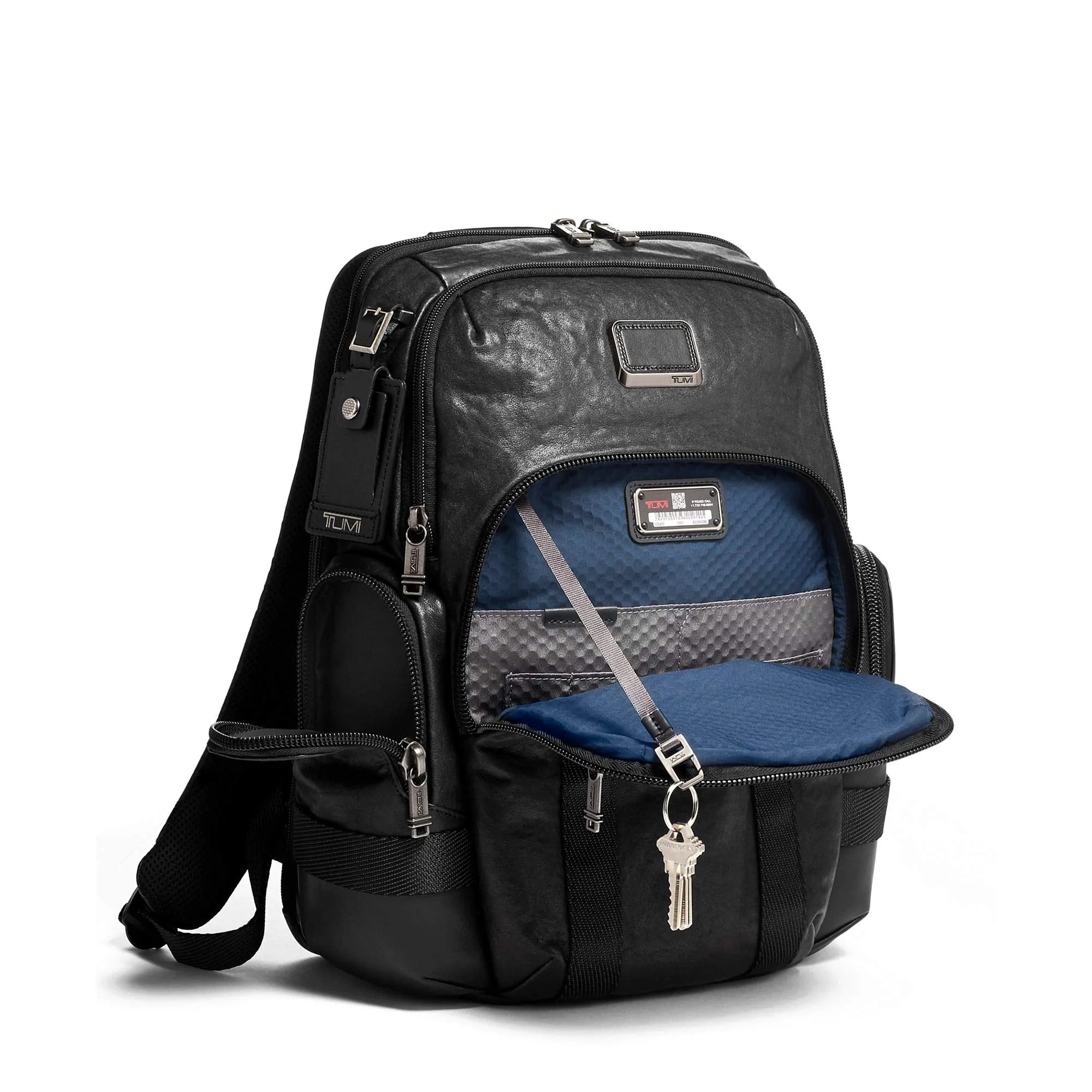 TUMI - Alpha Bravo Nathan Leather Laptop Backpack - 15 Inch Computer Bag for Men and Women - Black