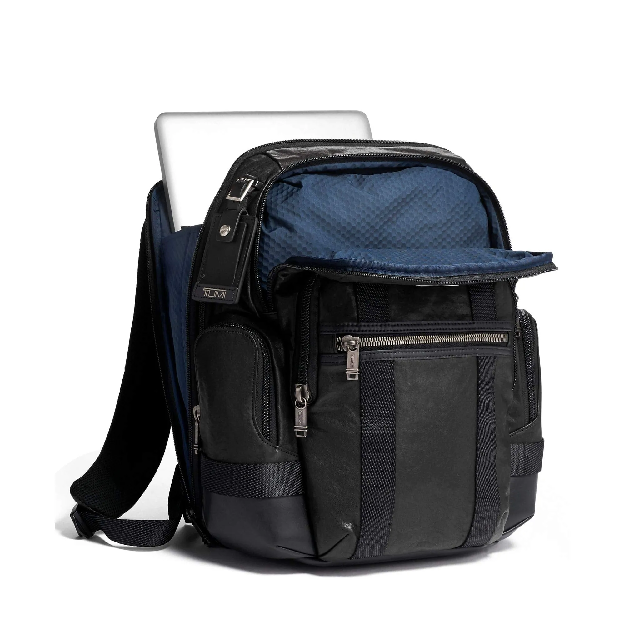TUMI - Alpha Bravo Nathan Leather Laptop Backpack - 15 Inch Computer Bag for Men and Women - Black