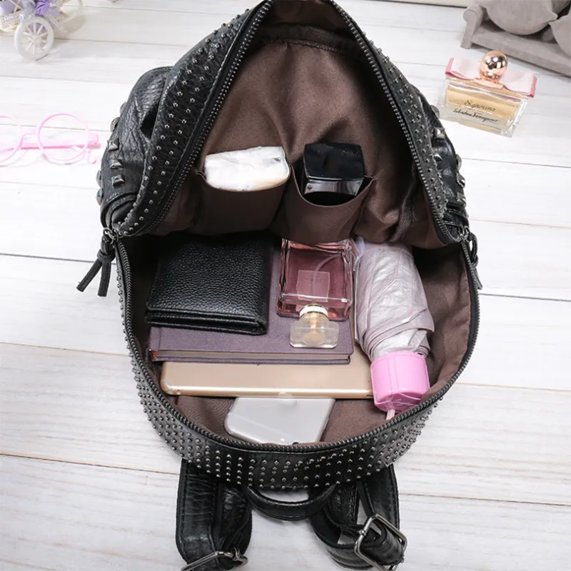 Women  Washed Leather Backpacks